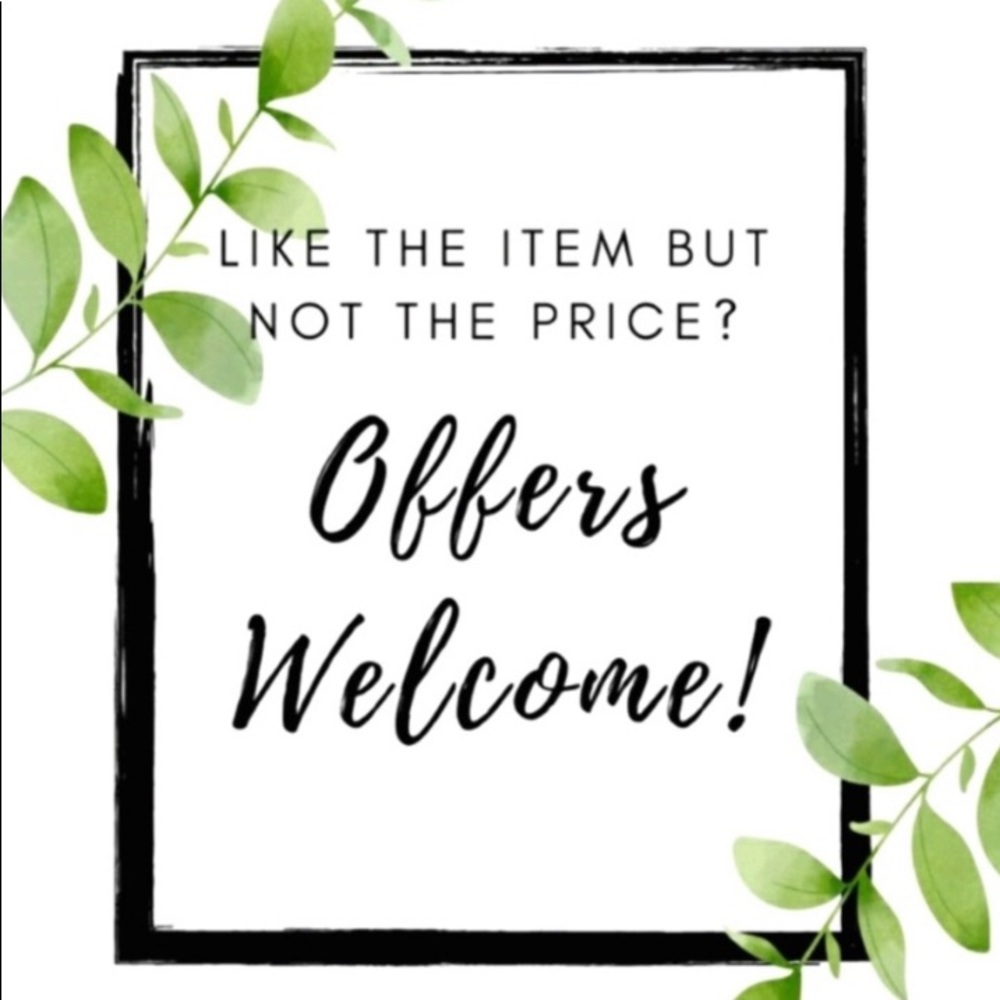 Like items not the price! Make an offer!Most reasonable offers will be accepted